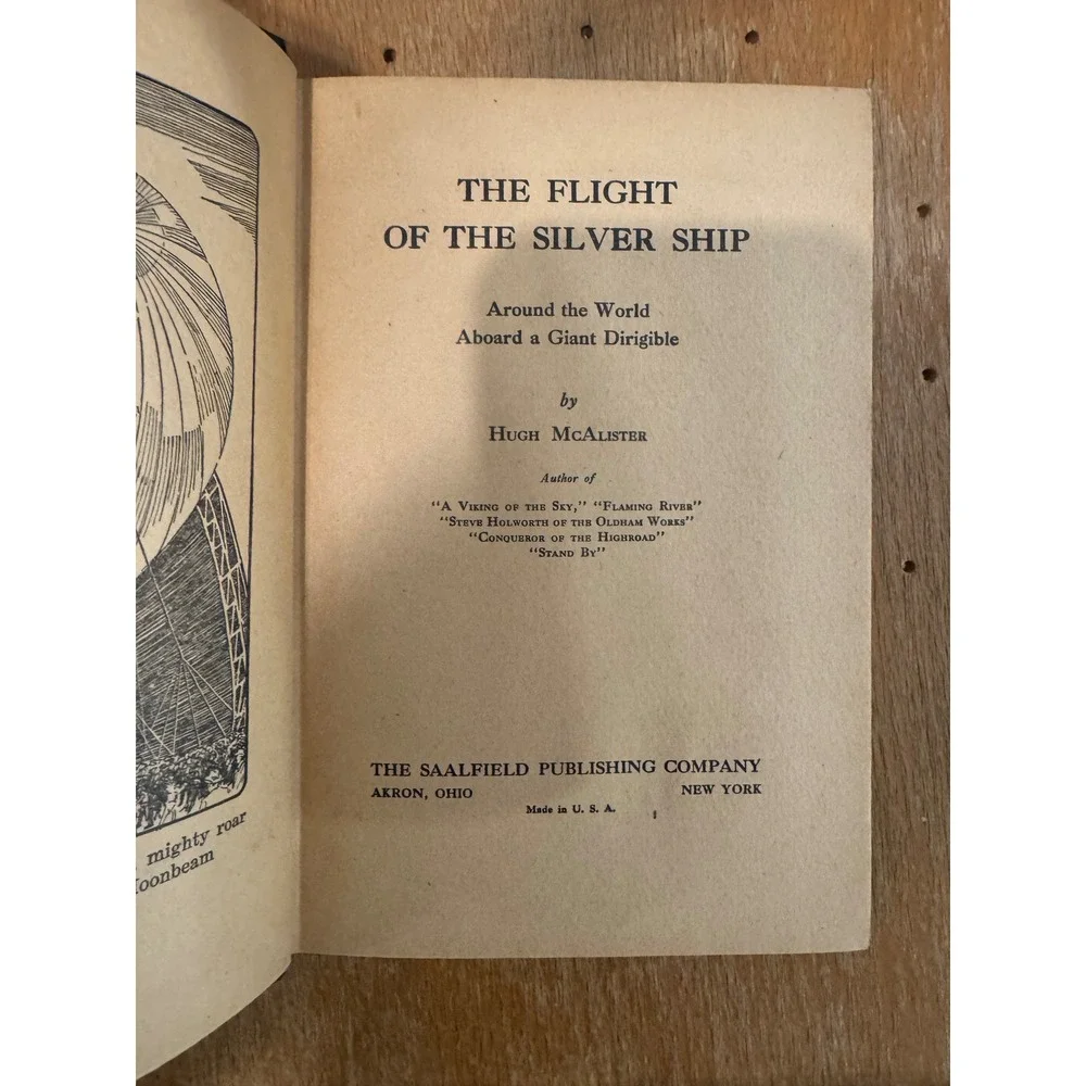 The Flight of the Silver Ship‎ by Hugh McAlister 1929 Vintage Childrens Book